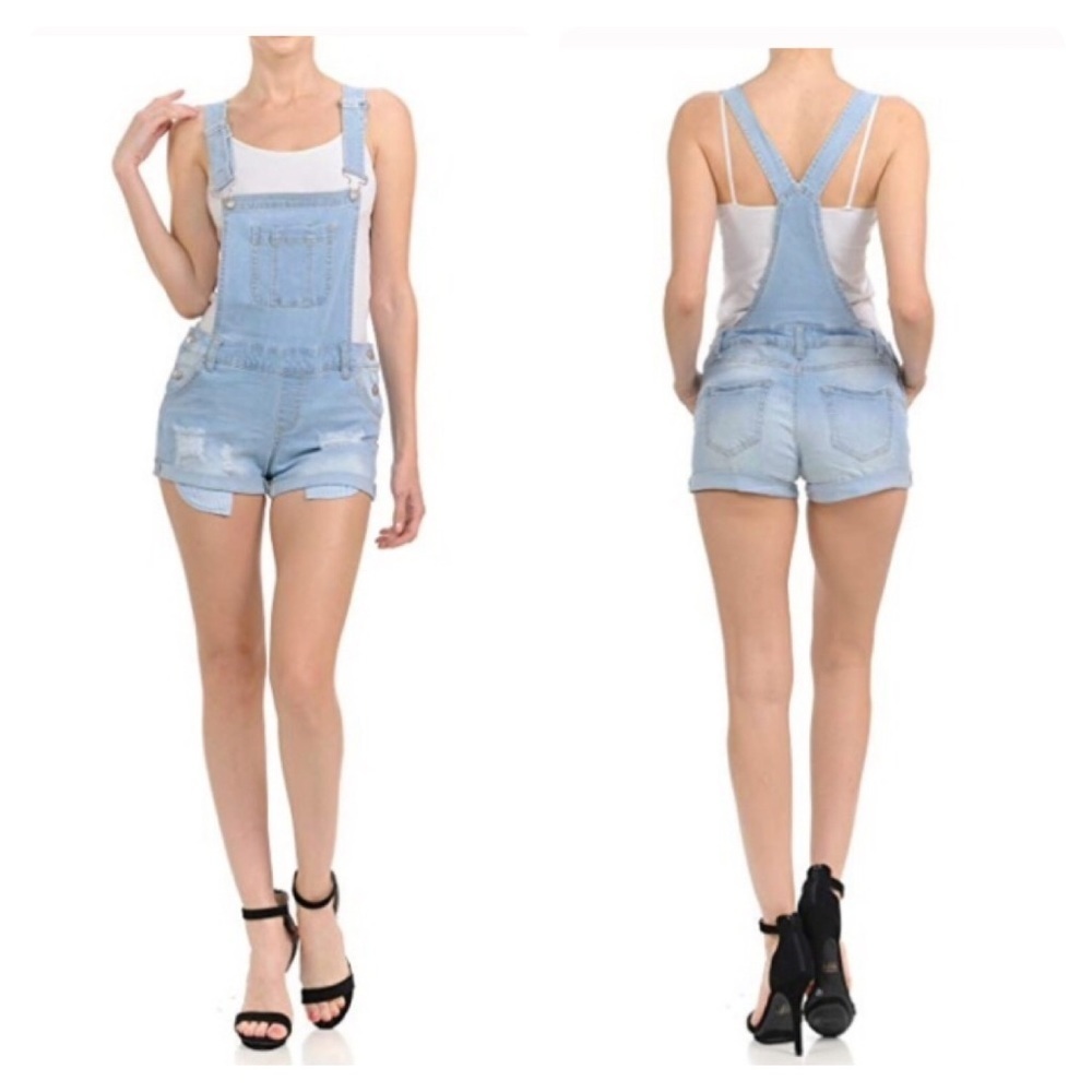 Wax Jeans Overall Shorts S